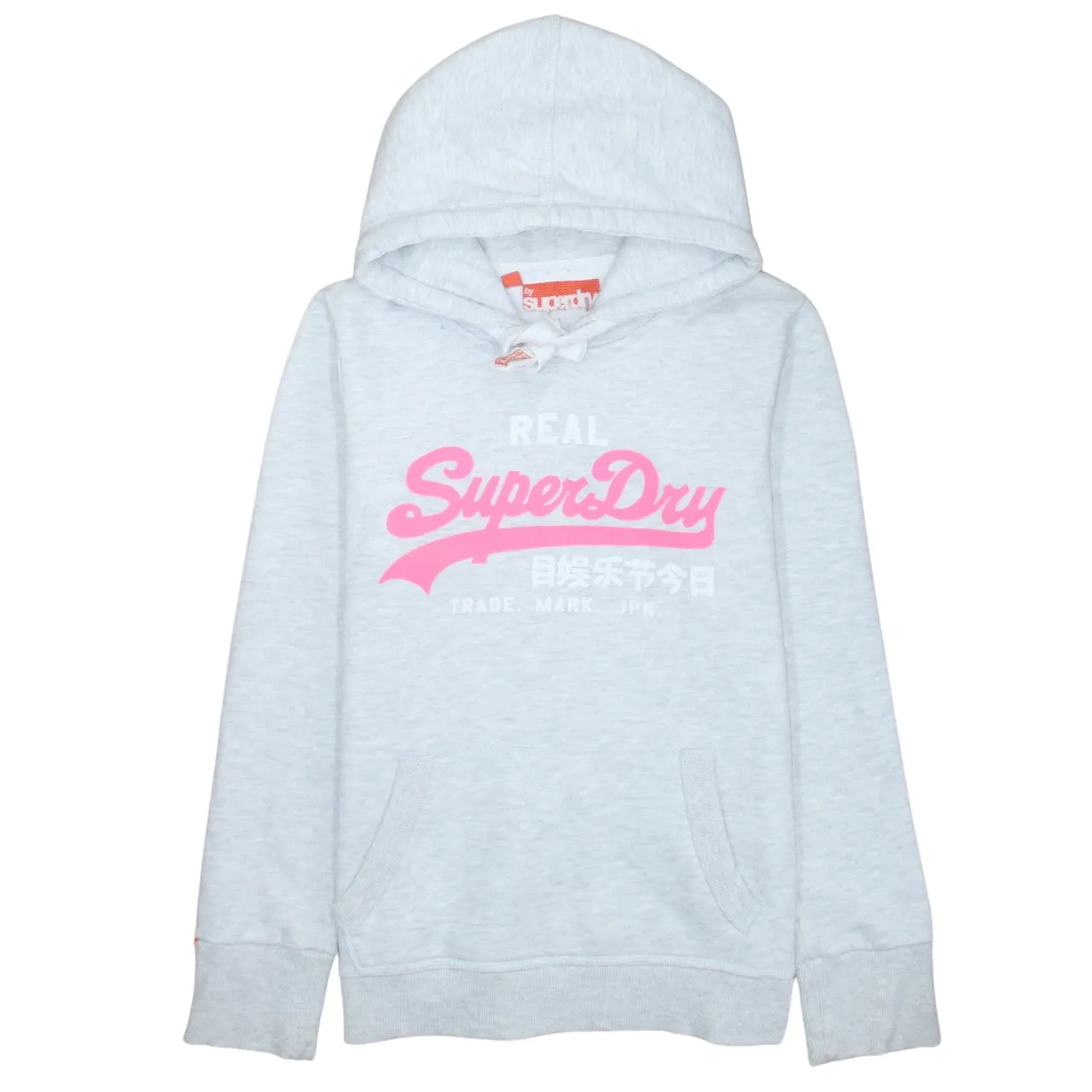 Super Dry 90's Spellout Pullover Hoodie Large Grey sold by Vintage Club