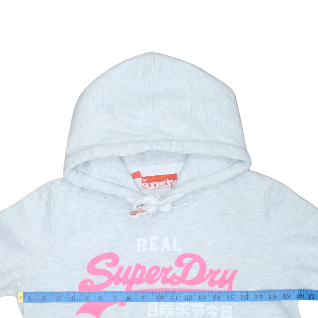 Super Dry 90's Spellout Pullover Hoodie Large Grey sold by Vintage Club product image thumbnail 5