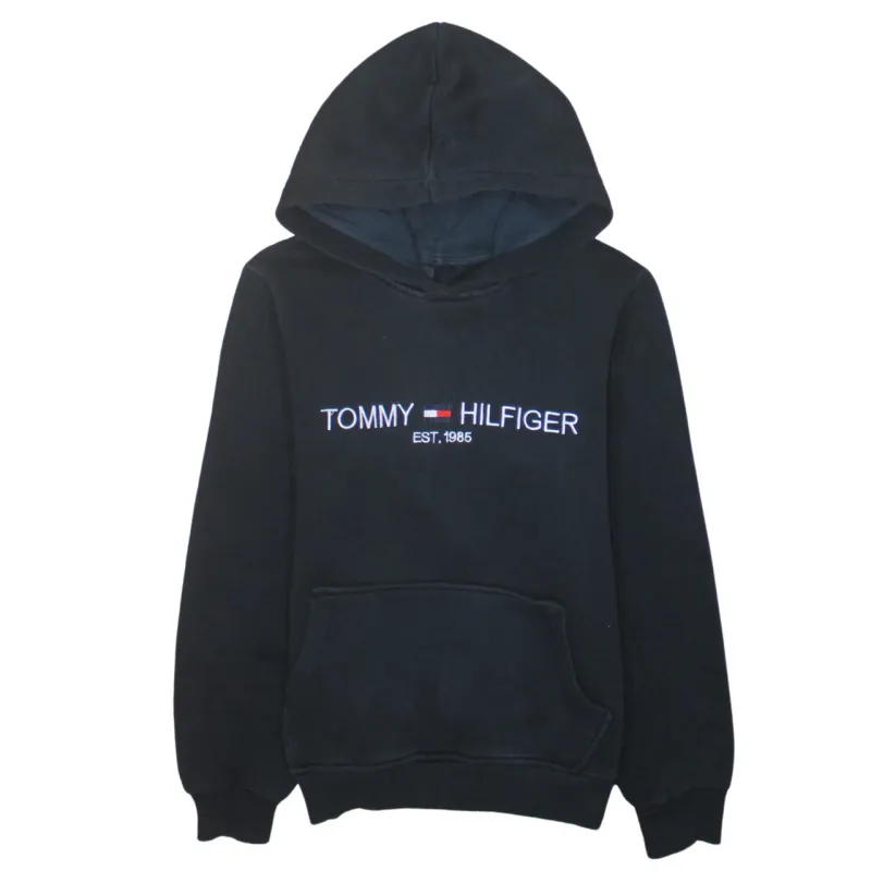 Tommy Hilfiger 90's Spellout Pullover Hoodie Small Black made by Tommy Hilfiger