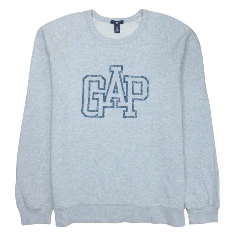 Gap 90's Spellout Crew Neck Sweatshirt XLarge Grey sold by Vintage Club