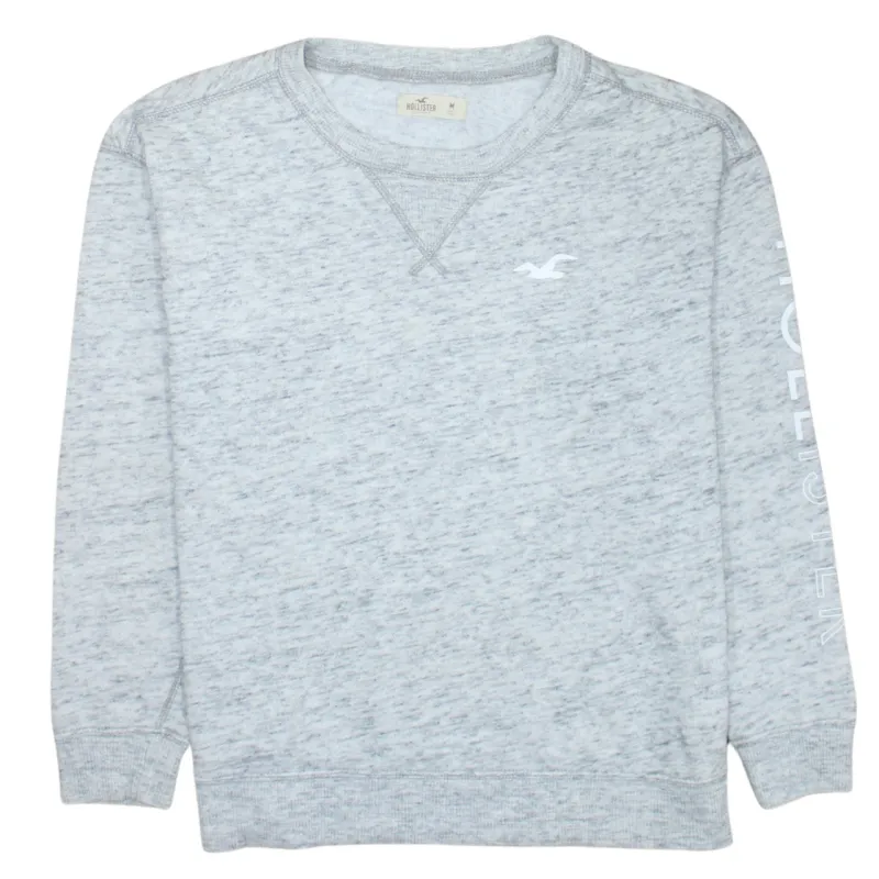Hollister 90's Lightweight Crew Neck Sweatshirt Medium Grey made by Hollister