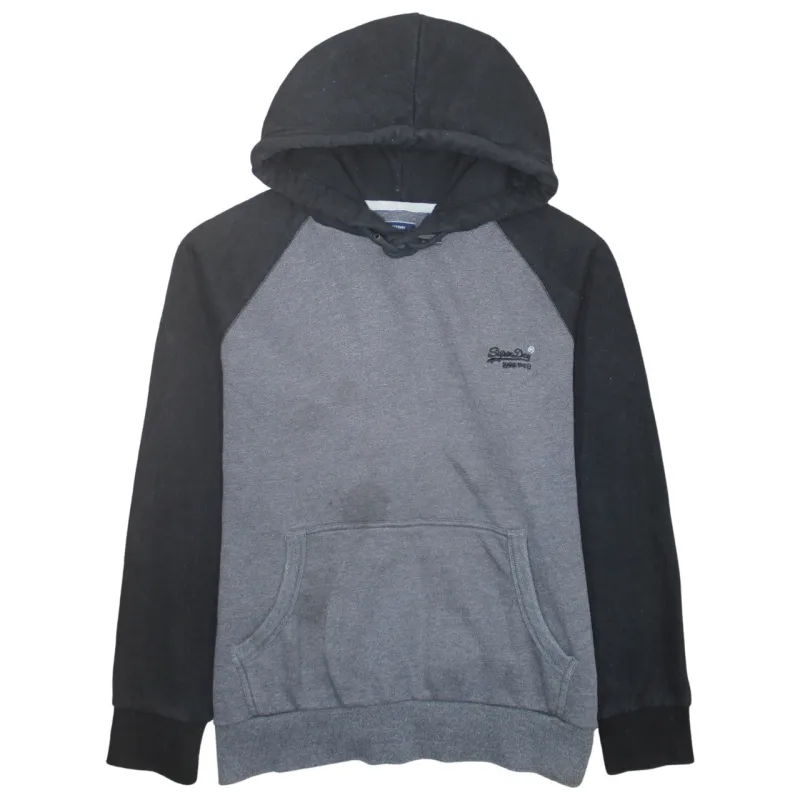 Super Dry 90's Drawstring Pockets Pullover Hoodie XXXLarge (3XL) Black made by Superdry