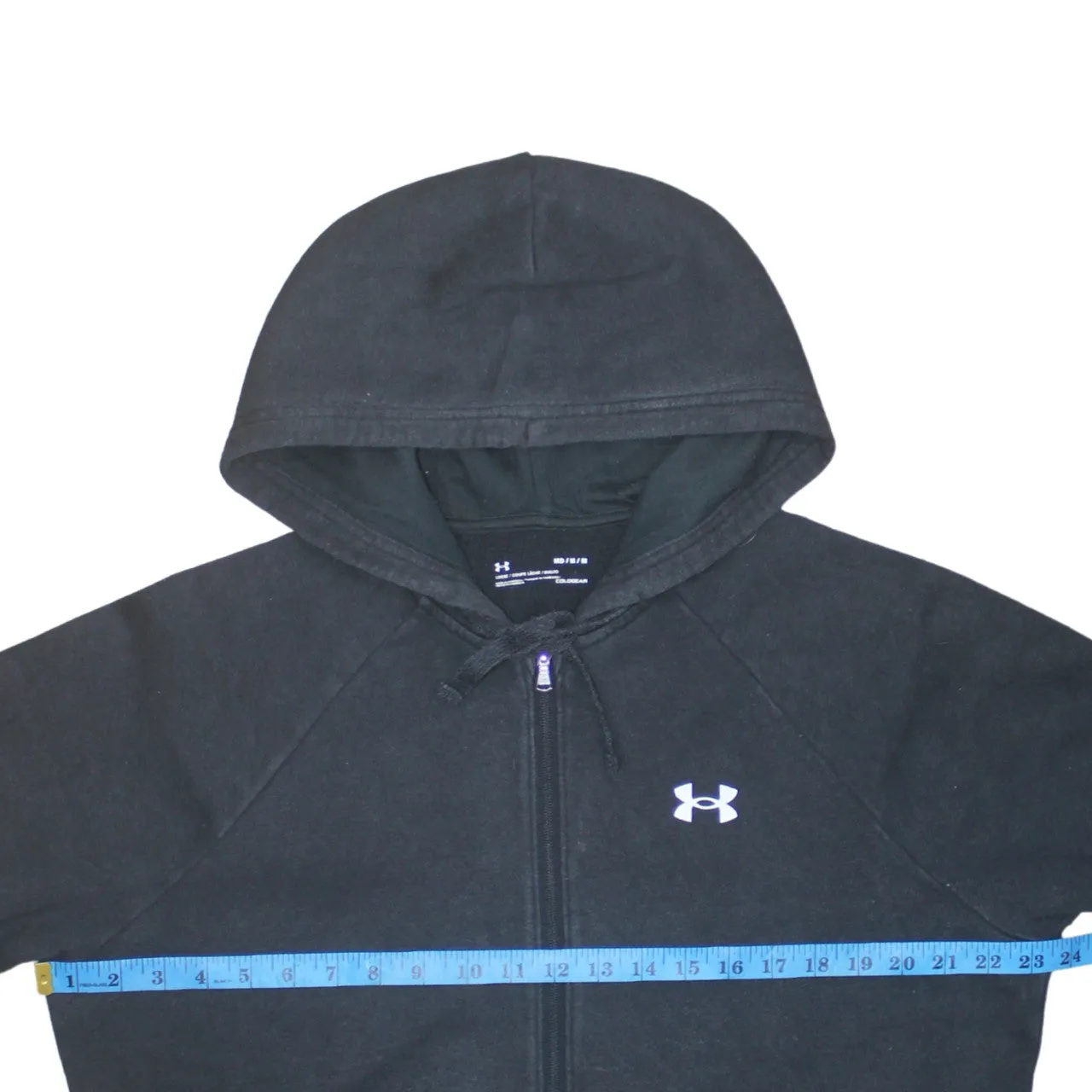 Under Armour 90's Sportswear Full Zip Up Hoodie Medium Black sold by Vintage Club product image thumbnail 5