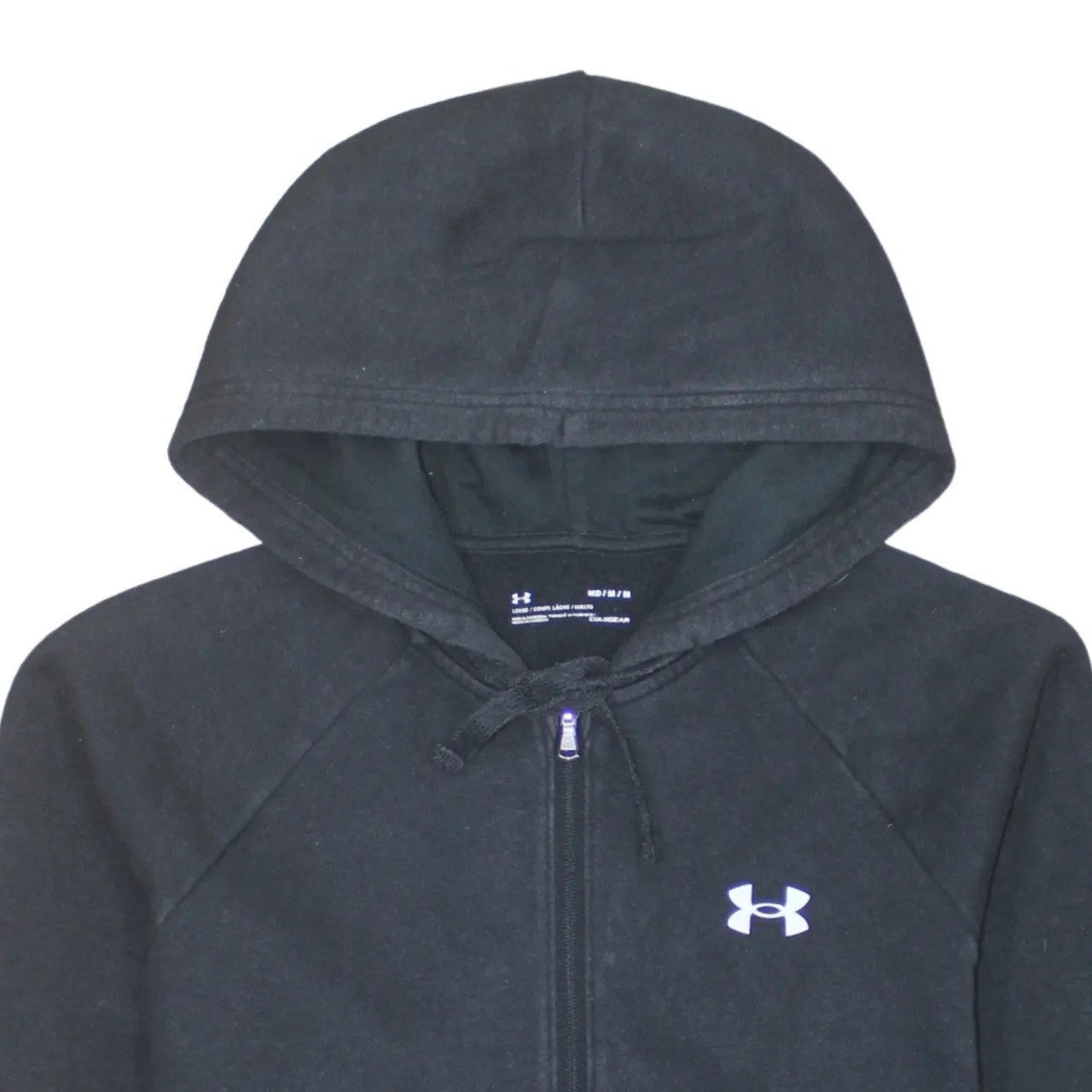 Under Armour 90's Sportswear Full Zip Up Hoodie Medium Black sold by Vintage Club product image thumbnail 3