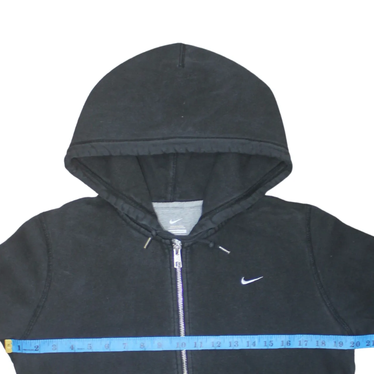 Nike 90's Swoosh Full Zip Up Hoodie Medium Black sold by Vintage Club product image thumbnail 5