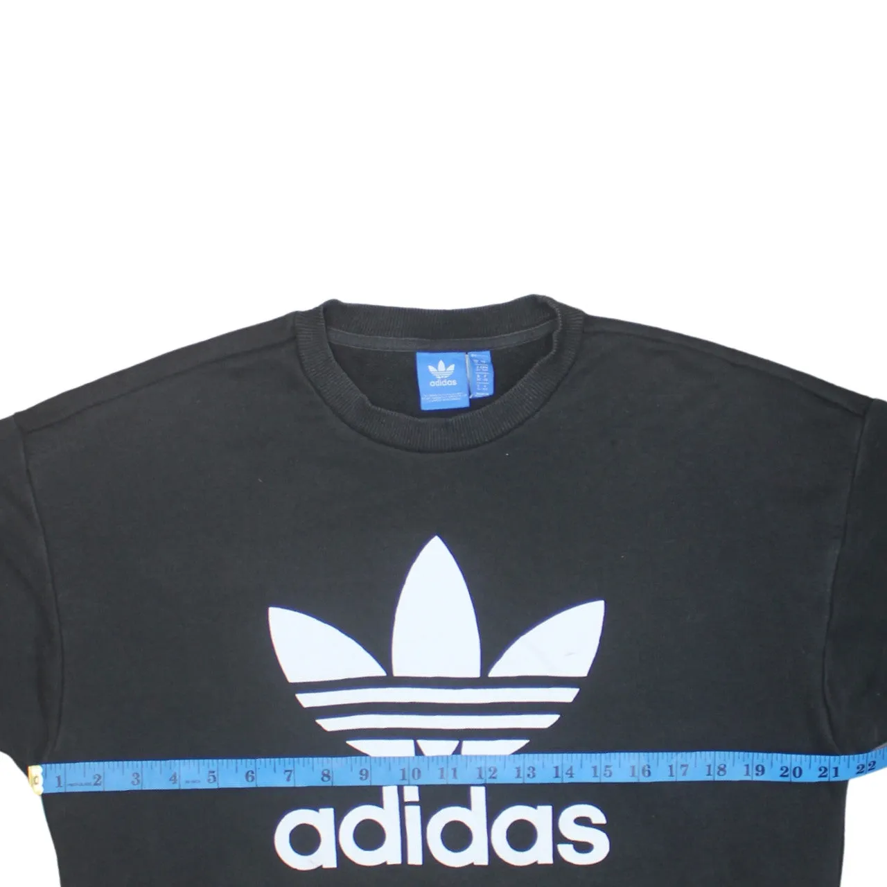 Adidas 90's Spellout Crew Neck Sweatshirt Small Black sold by Vintage Club product image thumbnail 5