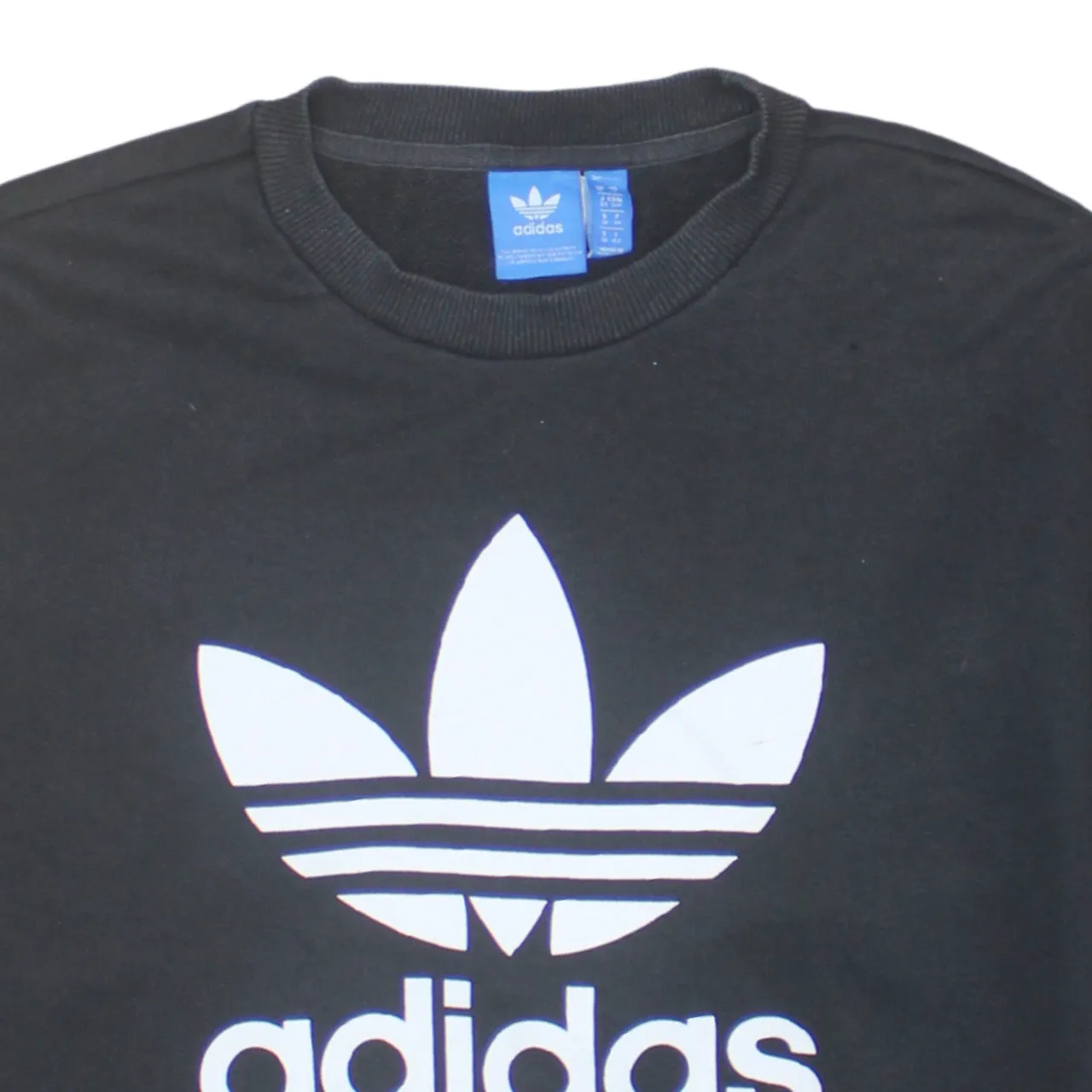 Adidas 90's Spellout Crew Neck Sweatshirt Small Black sold by Vintage Club product image thumbnail 3