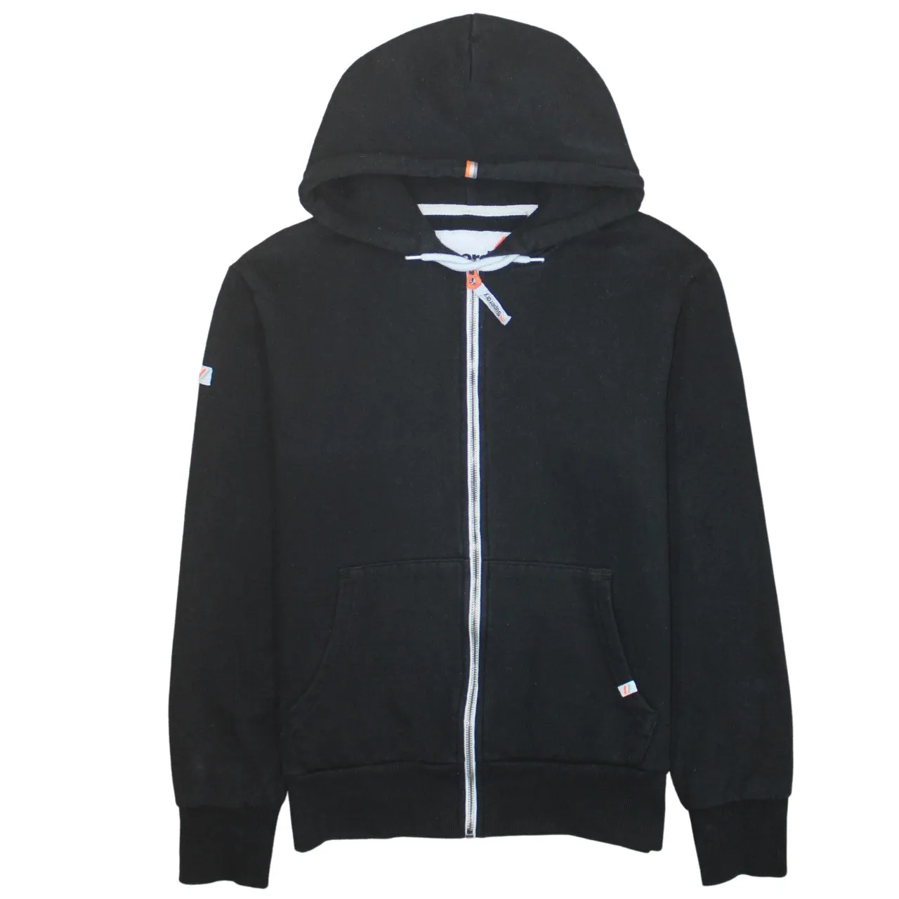 Super Dry 90's Plain Full Zip Up Hoodie Large Black sold by Vintage Club