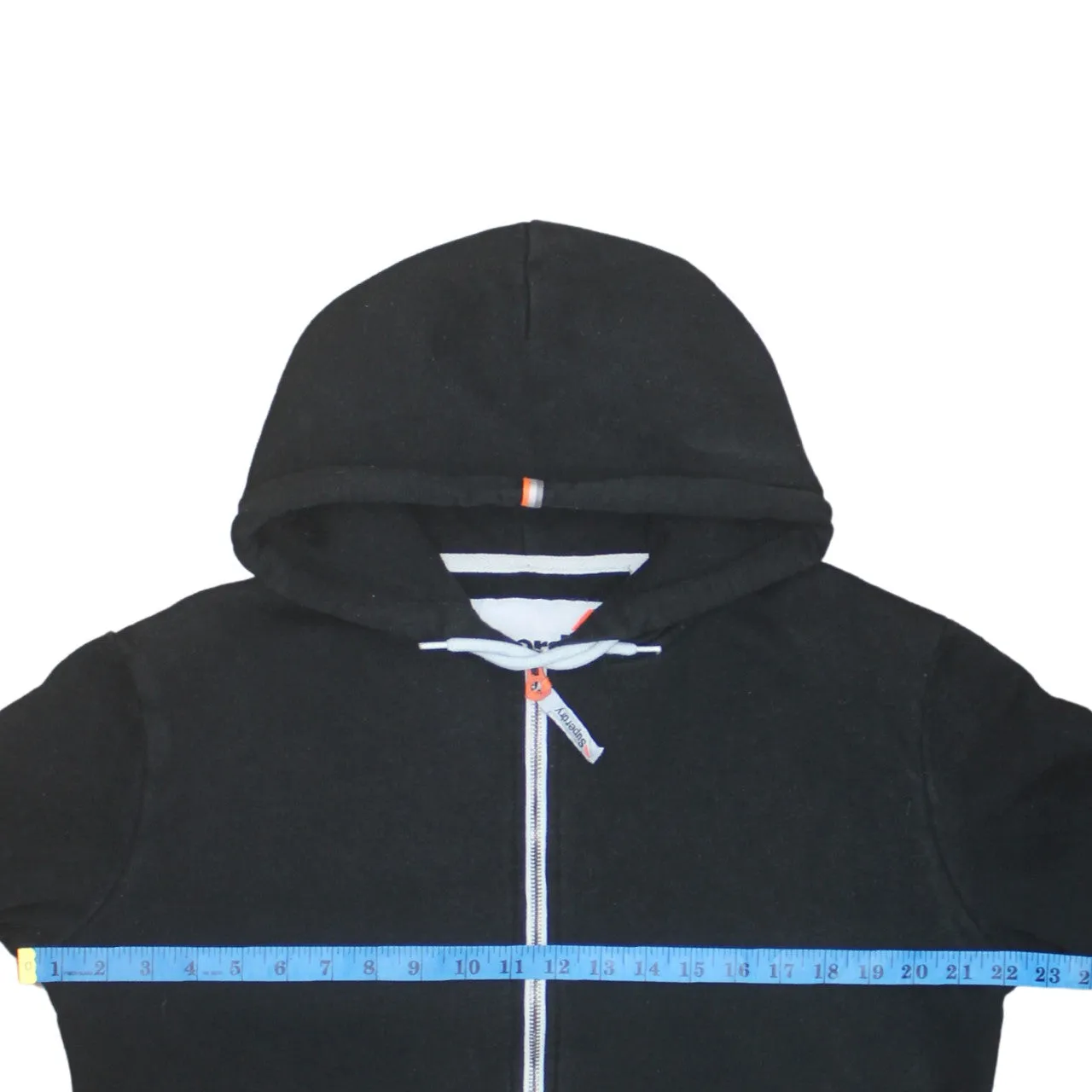 Super Dry 90's Plain Full Zip Up Hoodie Large Black sold by Vintage Club product image thumbnail 5