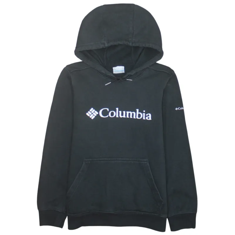 Columbia 90's Spellout Pullover Hoodie Small Black made by Columbia