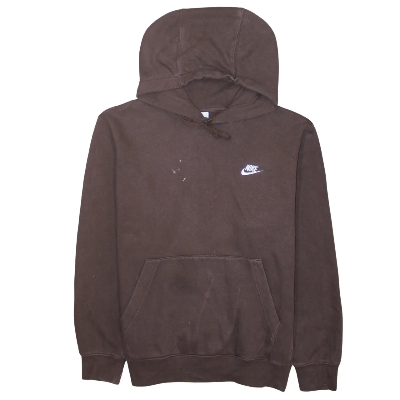 Nike 90's Swoosh Pullover Hoodie Small Brown sold by Vintage Club