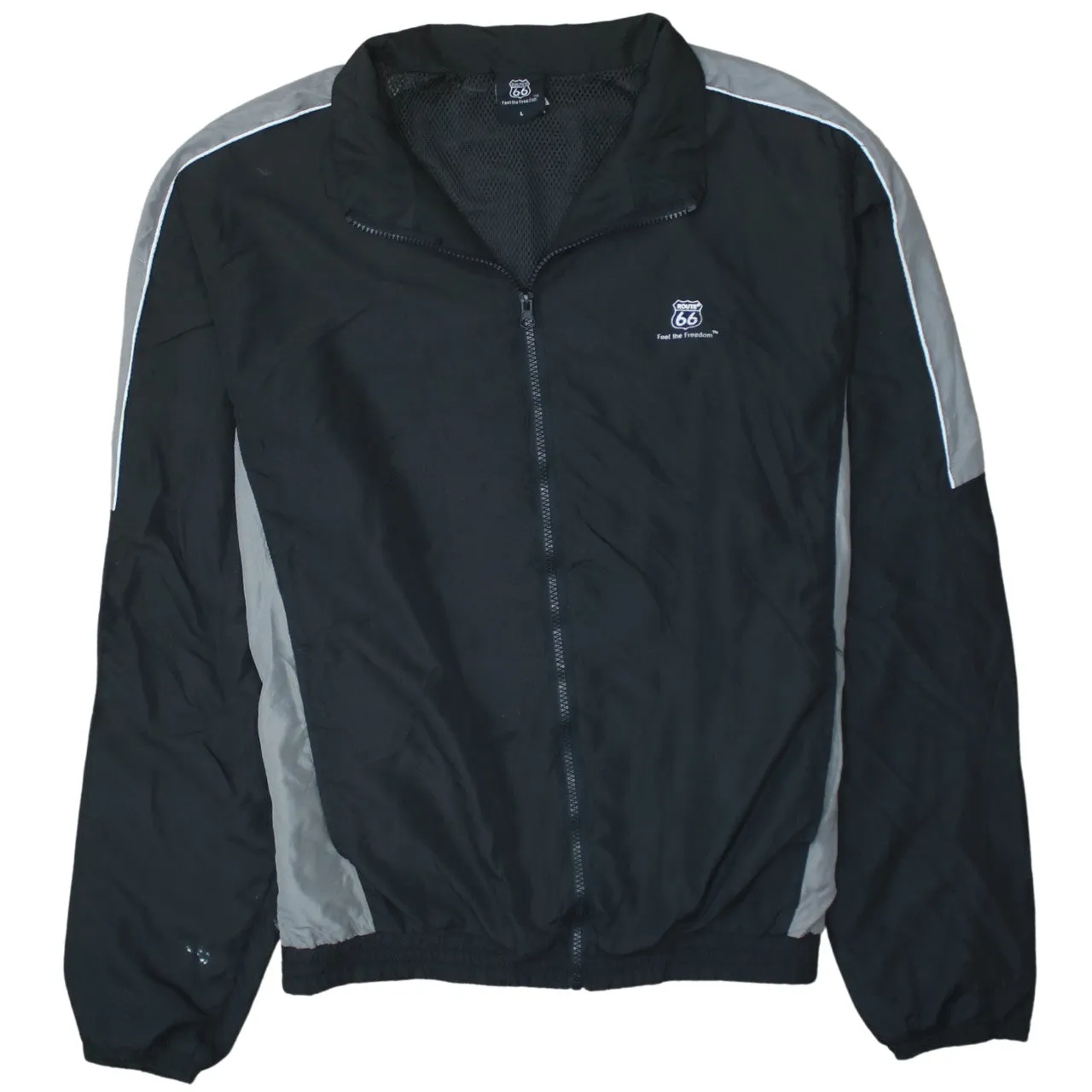 Retro 90's Lightweight Full Zip Up Windbreaker Large Black sold by Vintage Club