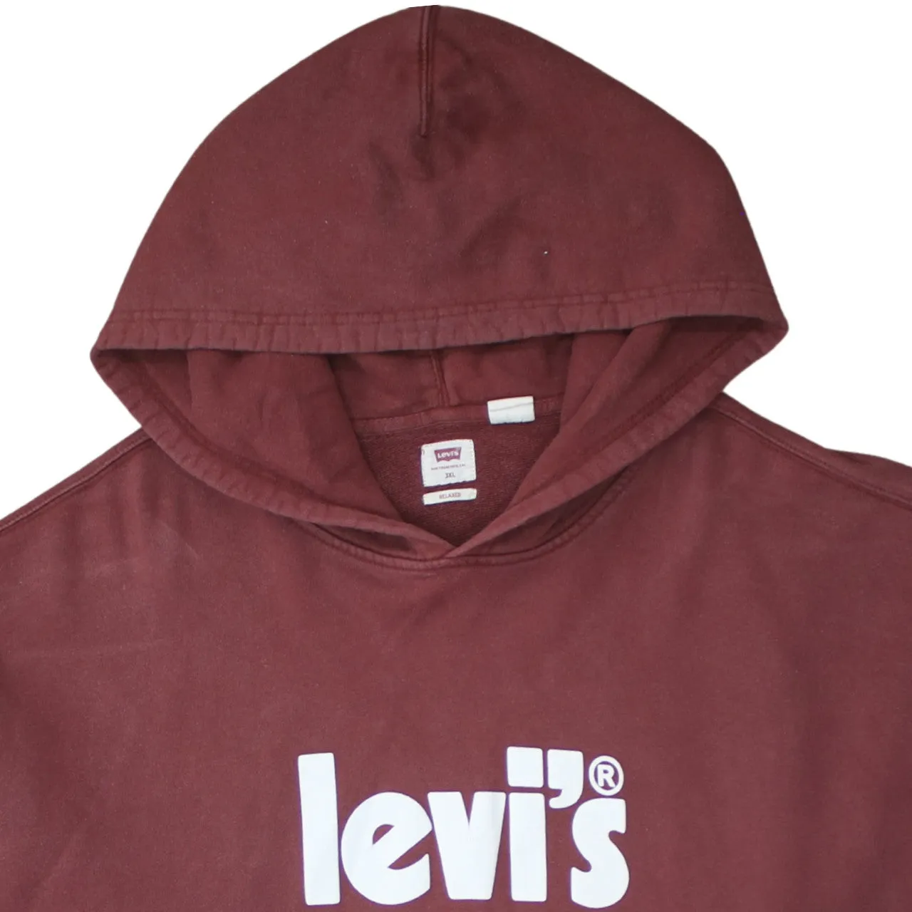 Levi's 90's Spellout Pullover Hoodie XXXLarge (3XL) Red sold by Vintage Club product image thumbnail 3