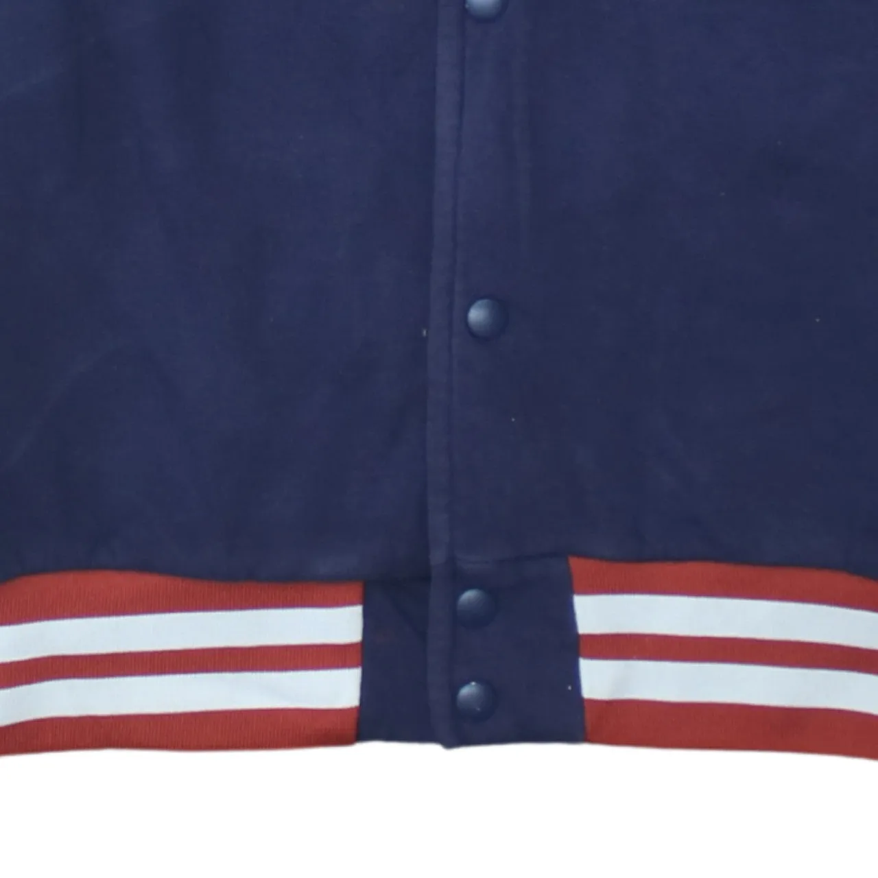 Primark 90's Lightweight Button Up Sweatshirt Large Navy Blue sold by Vintage Club product image thumbnail 4