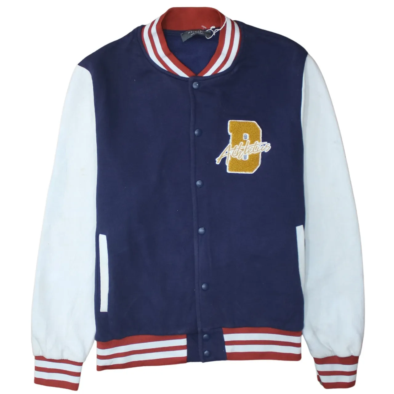 Primark 90's Lightweight Button Up Sweatshirt Large Navy Blue sold by Vintage Club