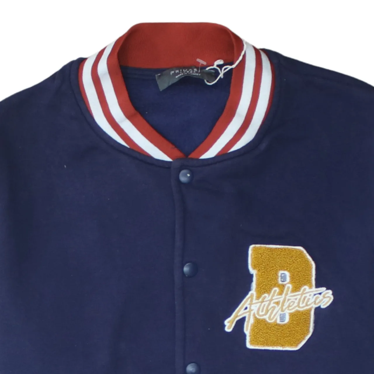 Primark 90's Lightweight Button Up Sweatshirt Large Navy Blue sold by Vintage Club product image thumbnail 3