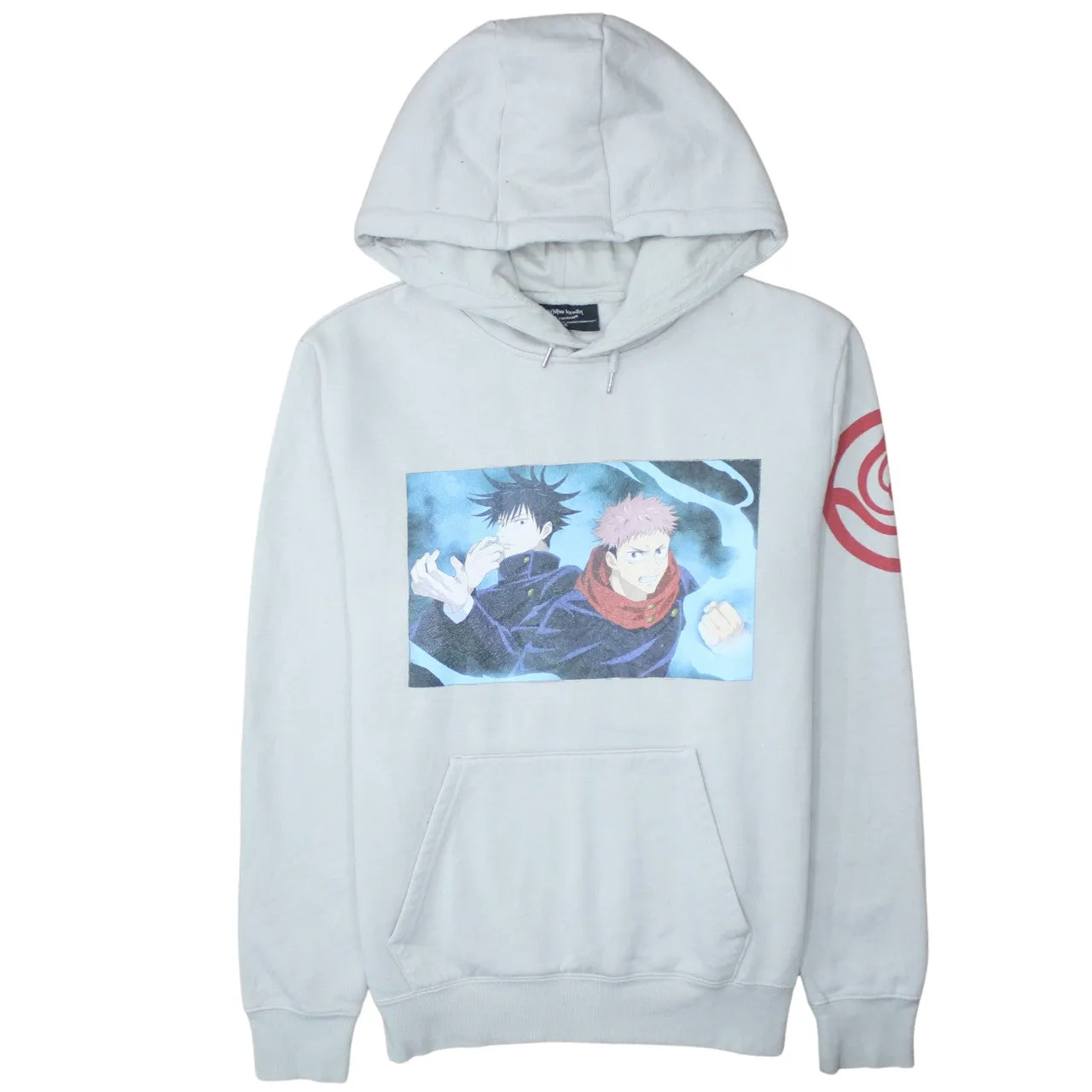 Retro 90's Drawstring Pockets Pullover Hoodie XLarge Grey sold by Vintage Club