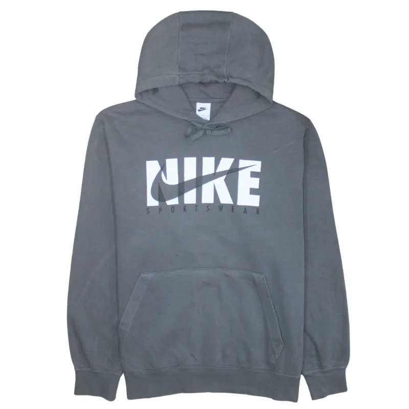 Nike 90's Center Middle Swoosh Pullover Hoodie XLarge Grey sold by Vintage Club