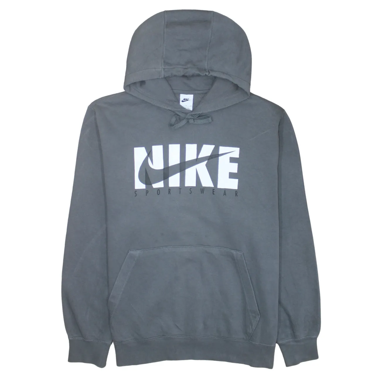 Nike 90's Center Middle Swoosh Pullover Hoodie XLarge Grey sold by Vintage Club