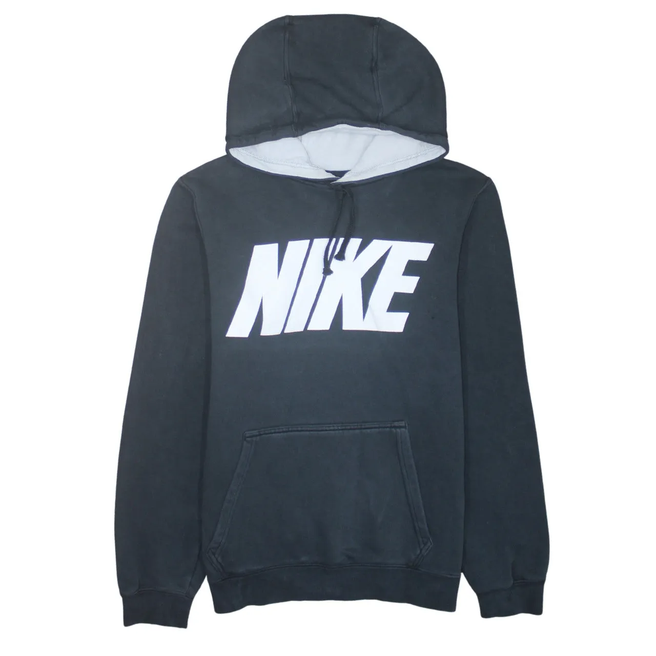 Nike 90's Spellout Pullover Hoodie Small Black sold by Vintage Club
