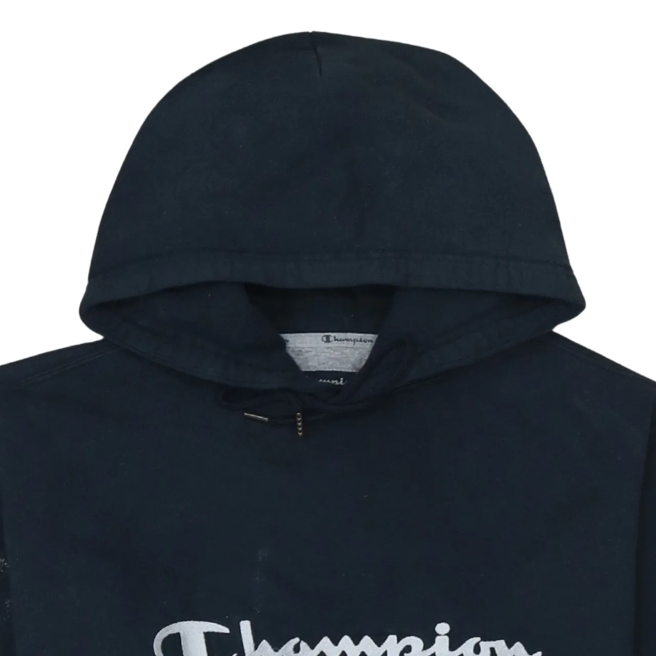 Champion 90's Spellout Pullover Hoodie Large Navy Blue sold by Vintage Club product image thumbnail 3