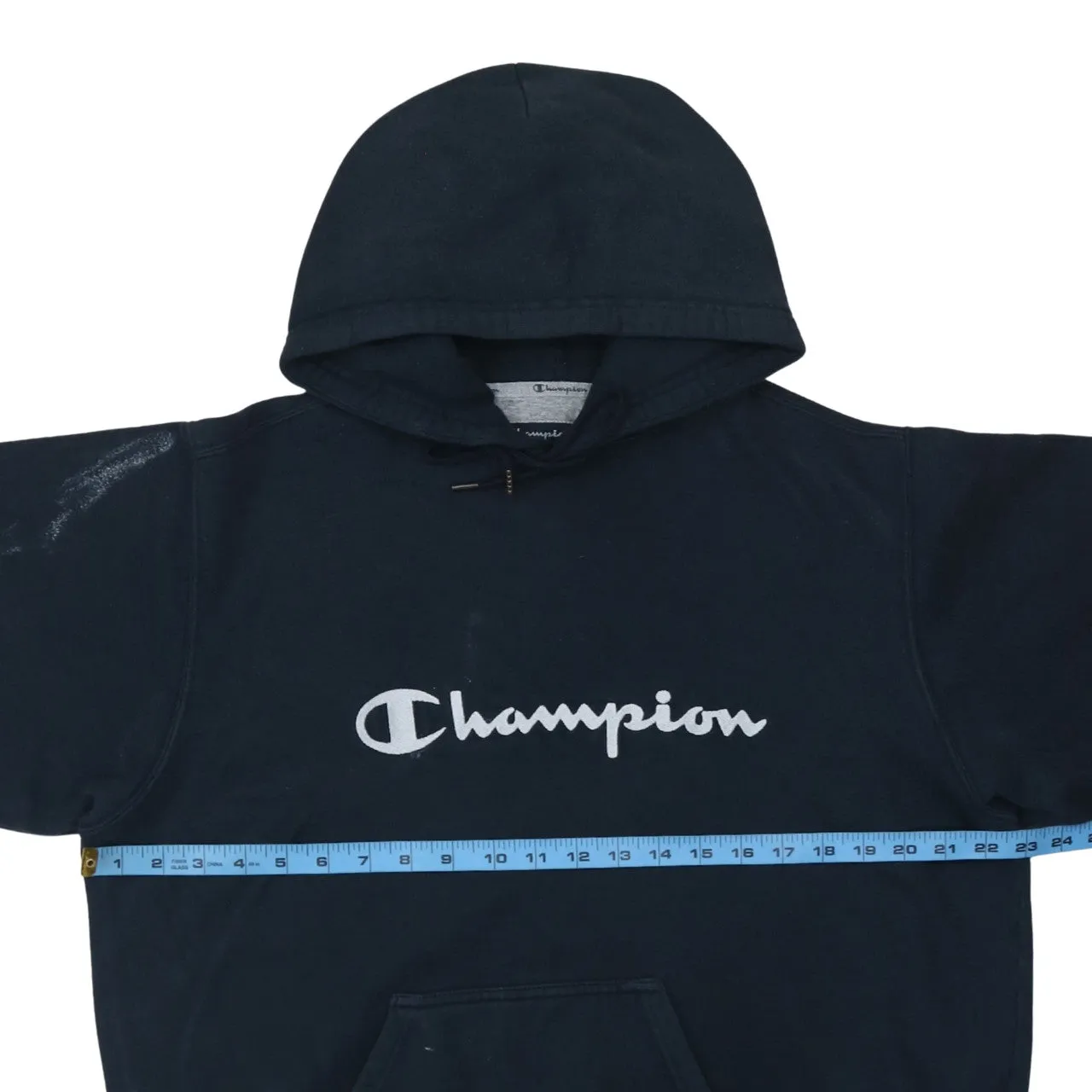 Champion 90's Spellout Pullover Hoodie Large Navy Blue sold by Vintage Club product image thumbnail 5