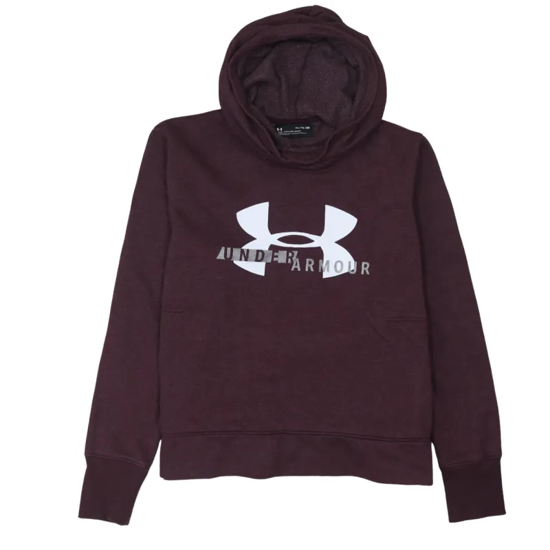 Under Armour 90's Spellout Pullover Hoodie XLarge Burgundy Red made by Under Armour