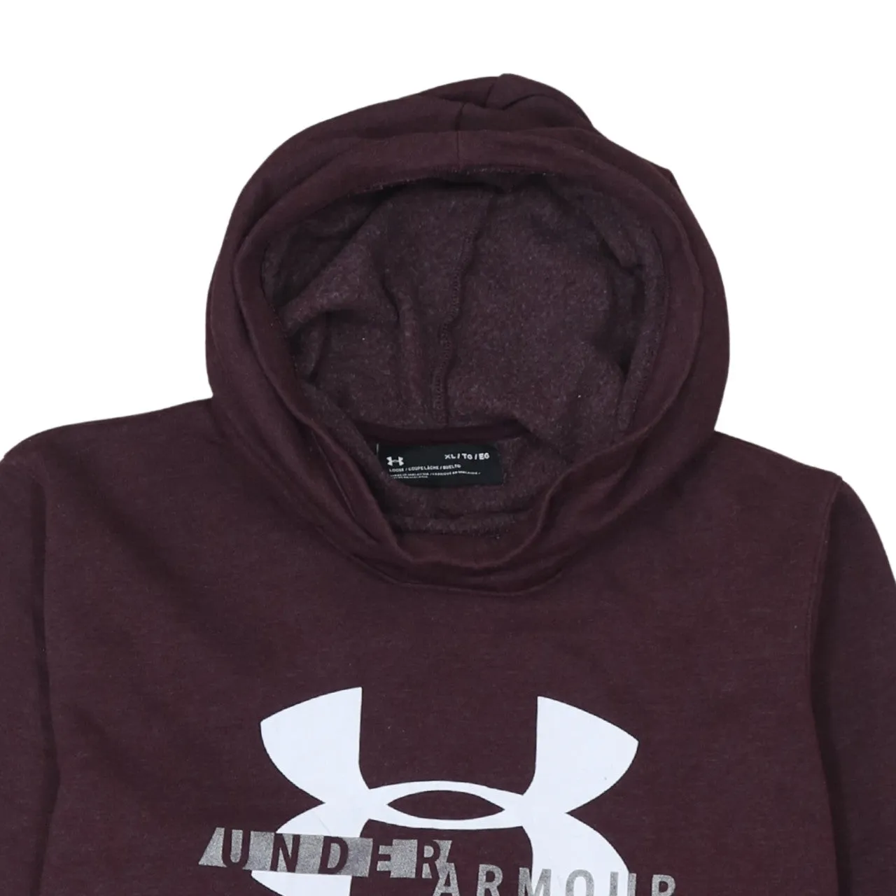 Under Armour 90's Spellout Pullover Hoodie XLarge Burgundy Red sold by Vintage Club product image thumbnail 3
