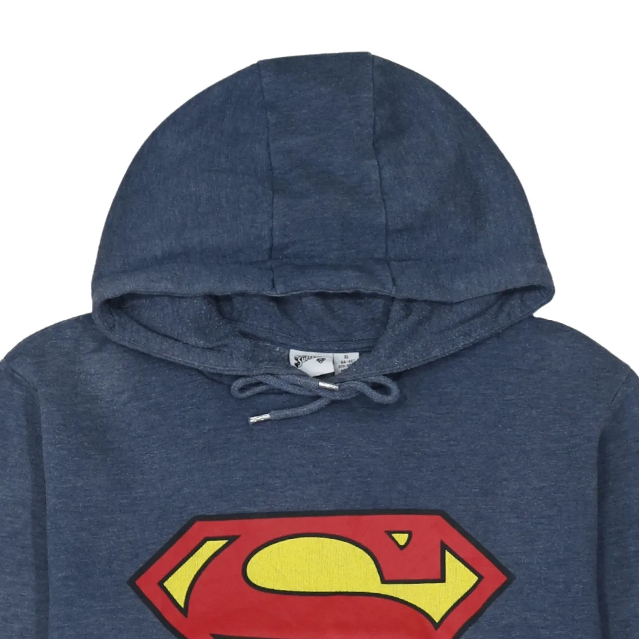 DC Superman 90's Spellout Pullover Hoodie XLarge Navy Blue sold by Vintage Club product image thumbnail 3