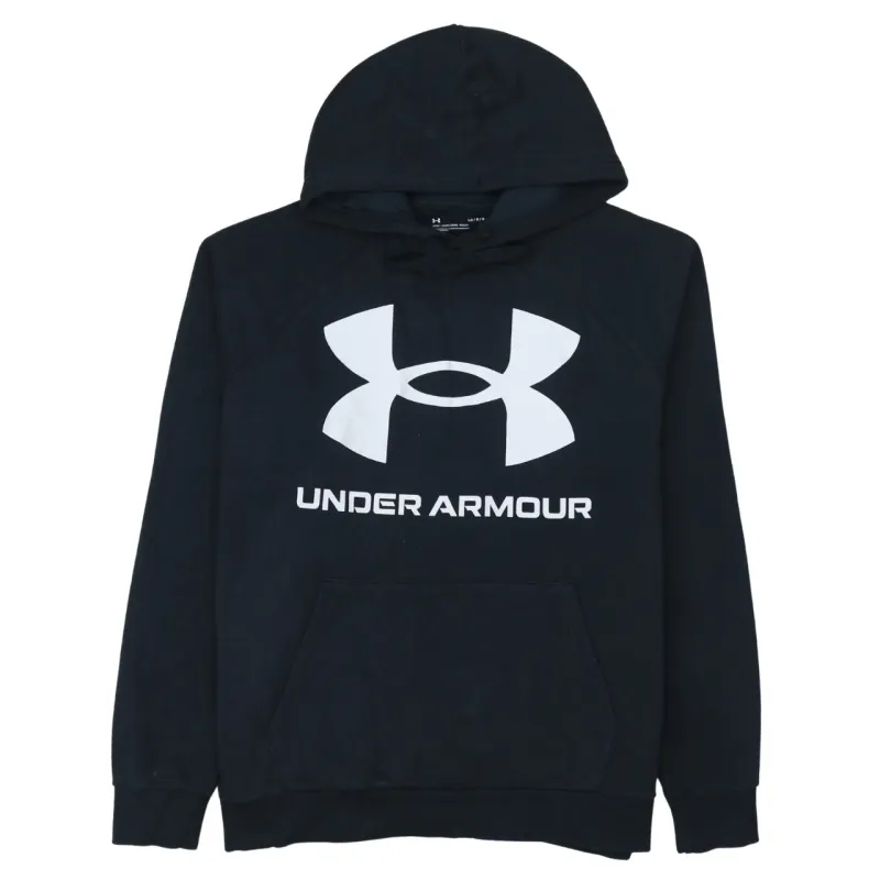 Under Armour 90's Spellout Pullover Hoodie Large Black sold by Vintage Club