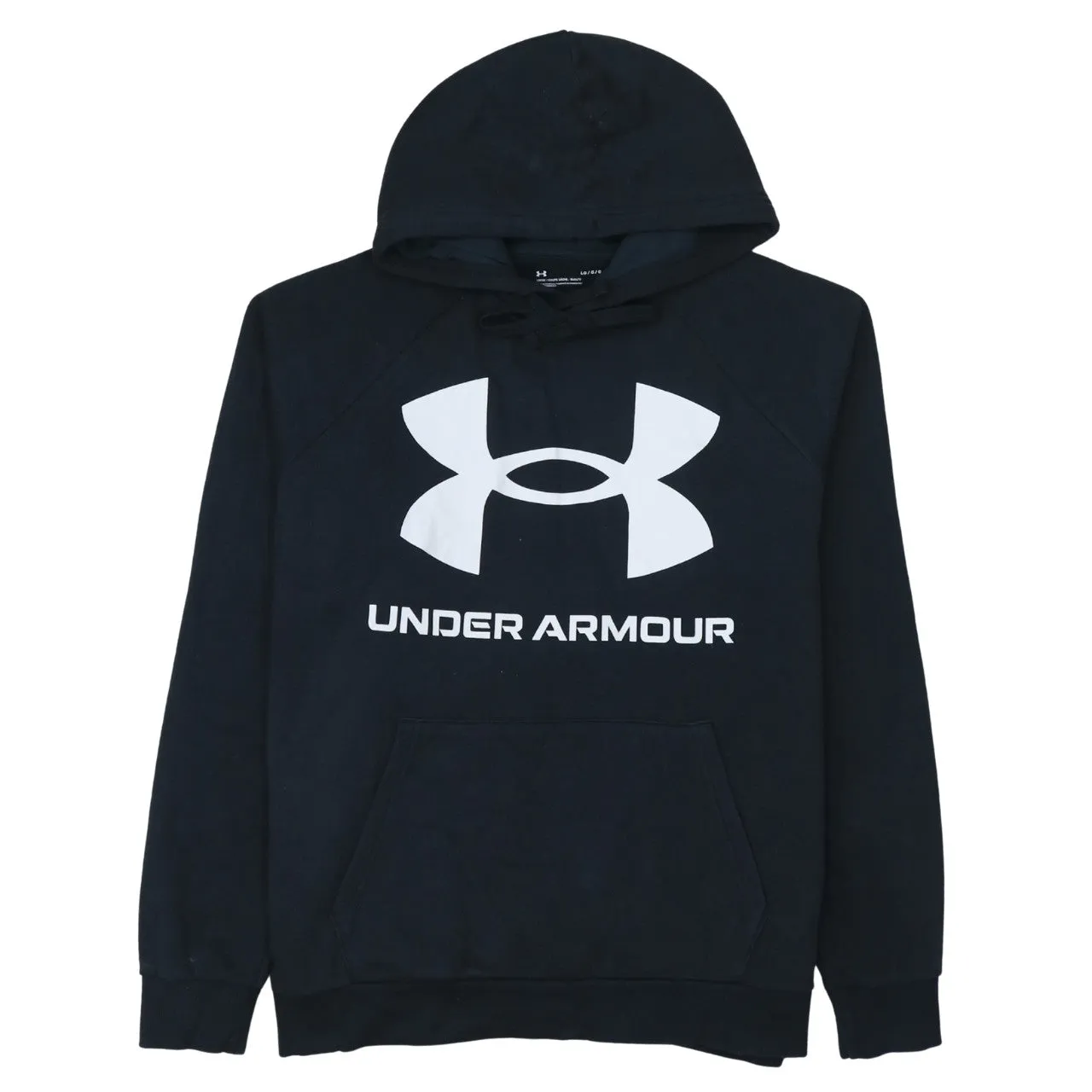 Under Armour 90's Spellout Pullover Hoodie Large Black sold by Vintage Club