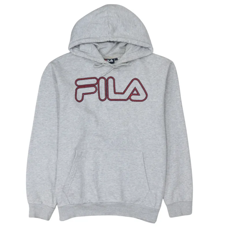Fila 90's Spellout Pullover Hoodie Large Grey made by Fila