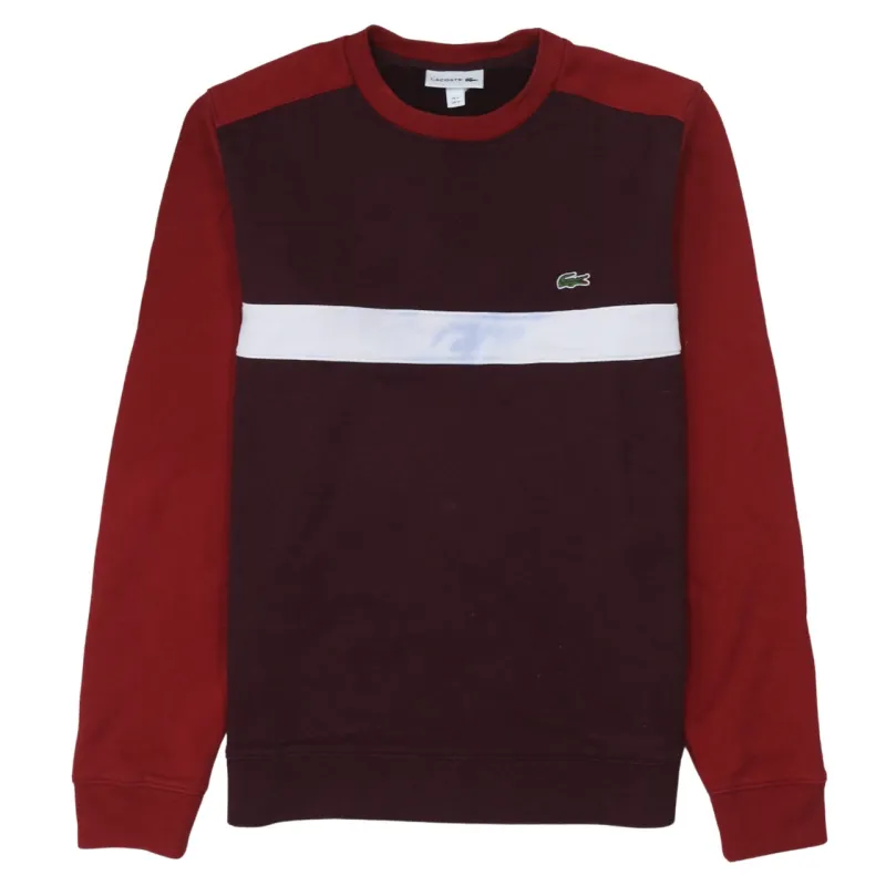 Lacoste 90's Lightweight Crew Neck Sweatshirt Medium Red sold by Vintage Club