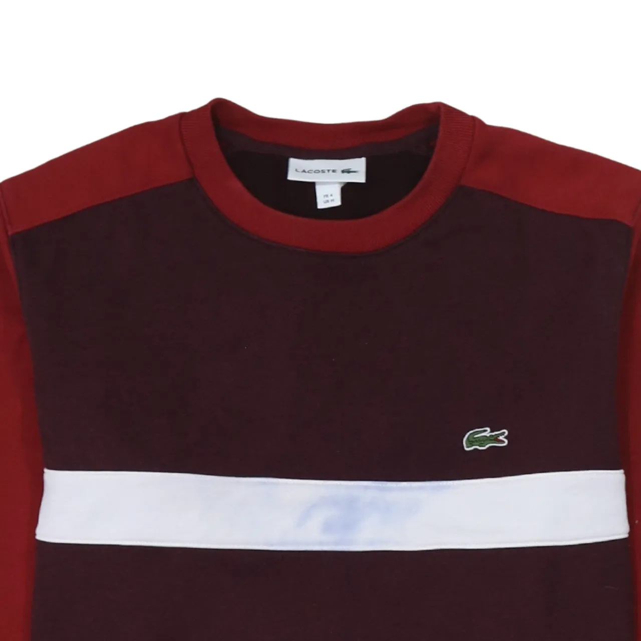 Lacoste 90's Lightweight Crew Neck Sweatshirt Medium Red sold by Vintage Club product image thumbnail 3