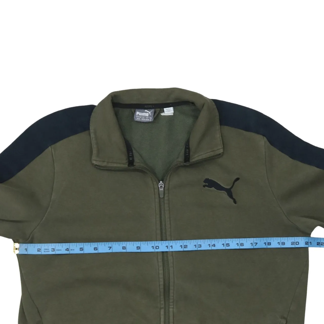 Puma 90's Lightweight Full Zip Up Sweatshirt Medium Green sold by Vintage Club product image thumbnail 5