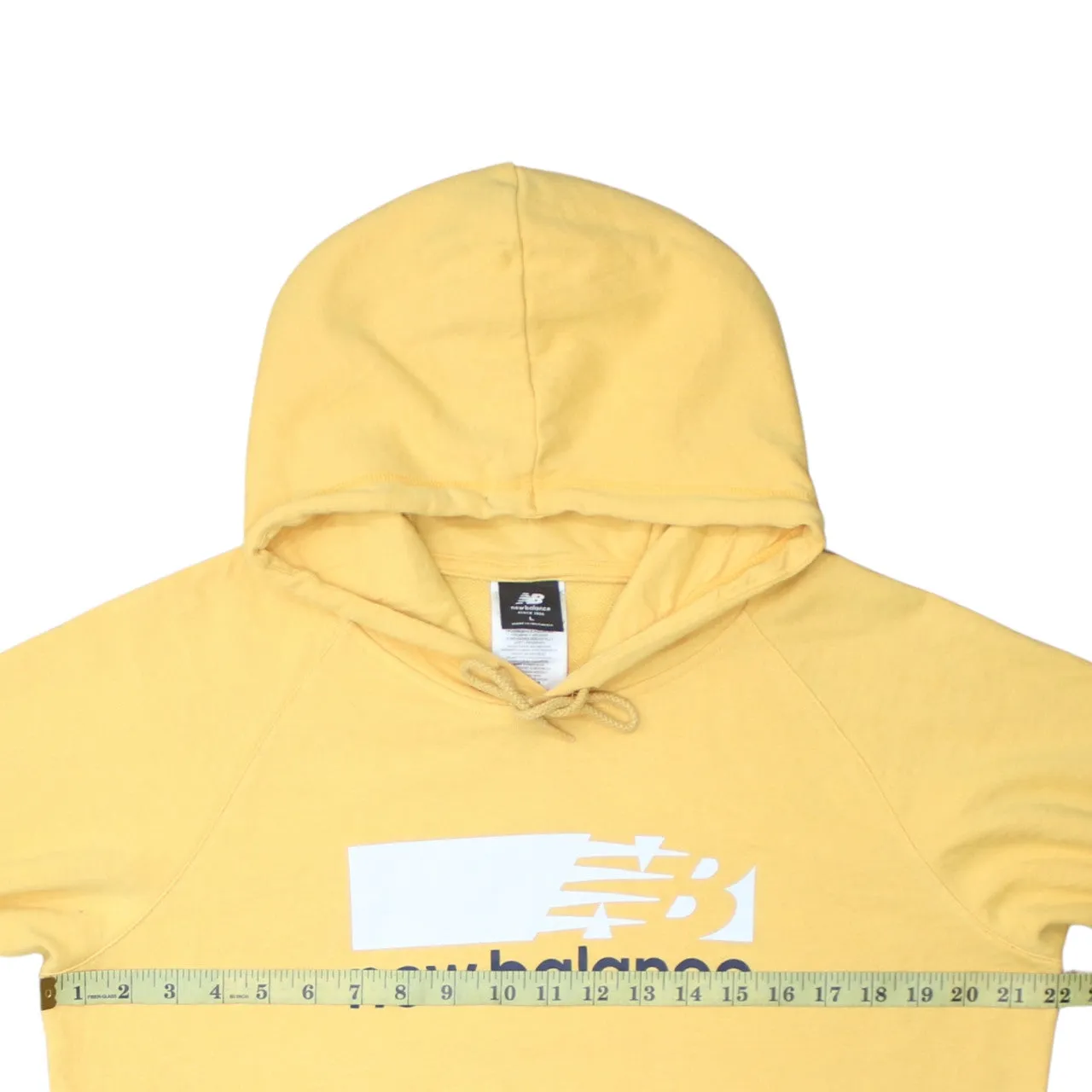 New Balance 90's Spellout Pullover Hoodie Large Yellow sold by Vintage Club product image thumbnail 5