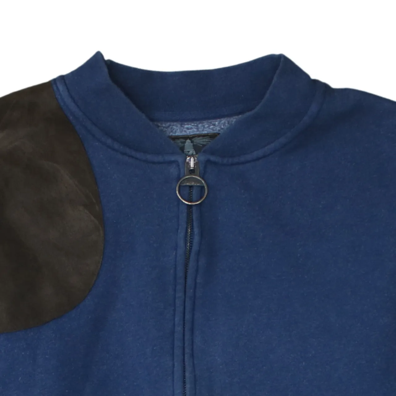 Barbour 90's Plain Full Zip Up Sweatshirt Large Navy Blue sold by Vintage Club product image thumbnail 3