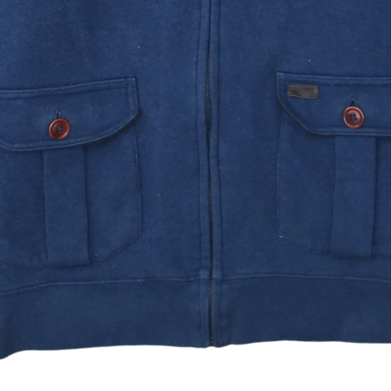 Barbour 90's Plain Full Zip Up Sweatshirt Large Navy Blue sold by Vintage Club product image thumbnail 4