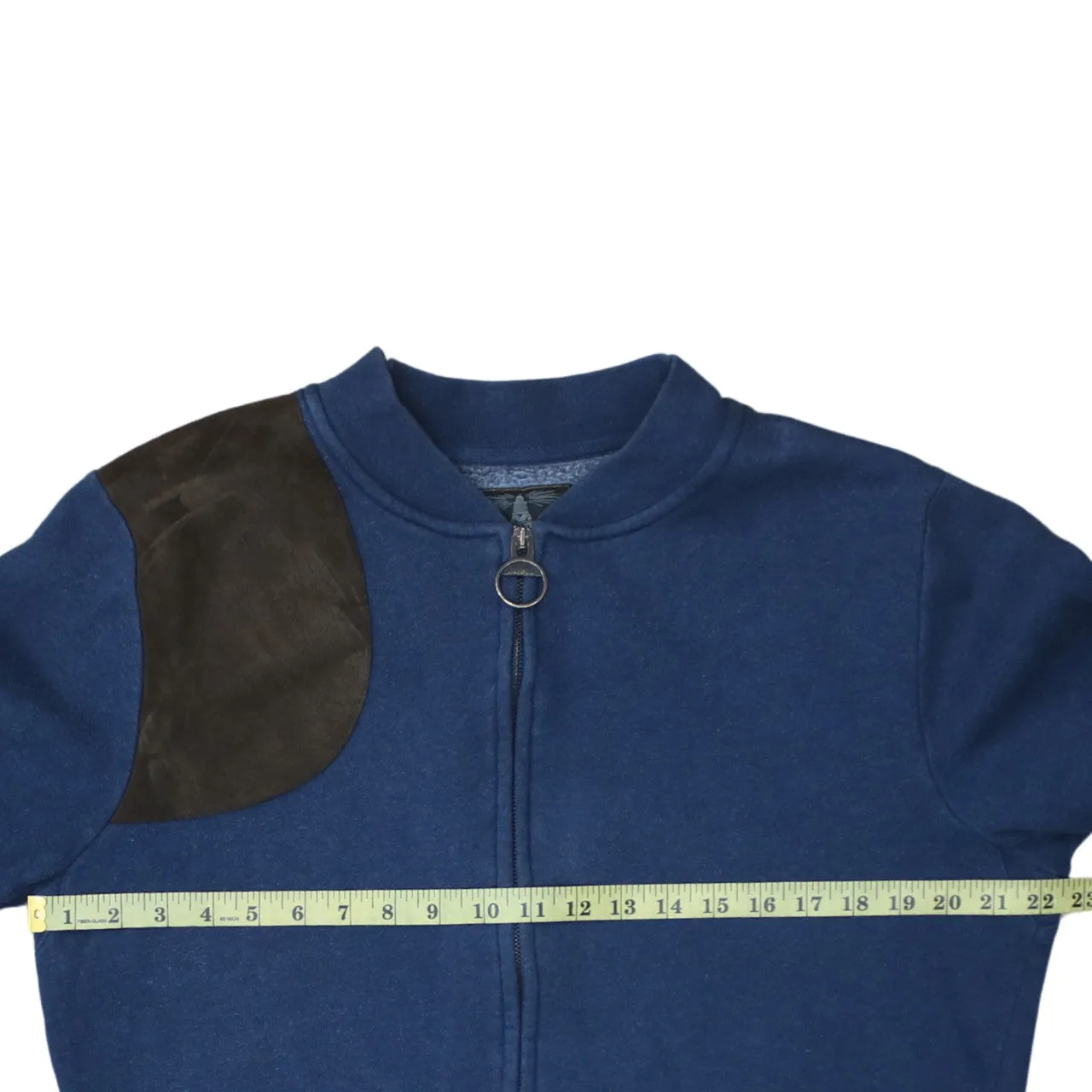 Barbour 90's Plain Full Zip Up Sweatshirt Large Navy Blue sold by Vintage Club product image thumbnail 5