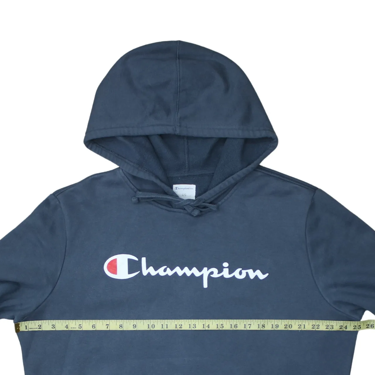 Champion 90's Spellout Pullover Hoodie Large Navy Blue sold by Vintage Club product image thumbnail 5