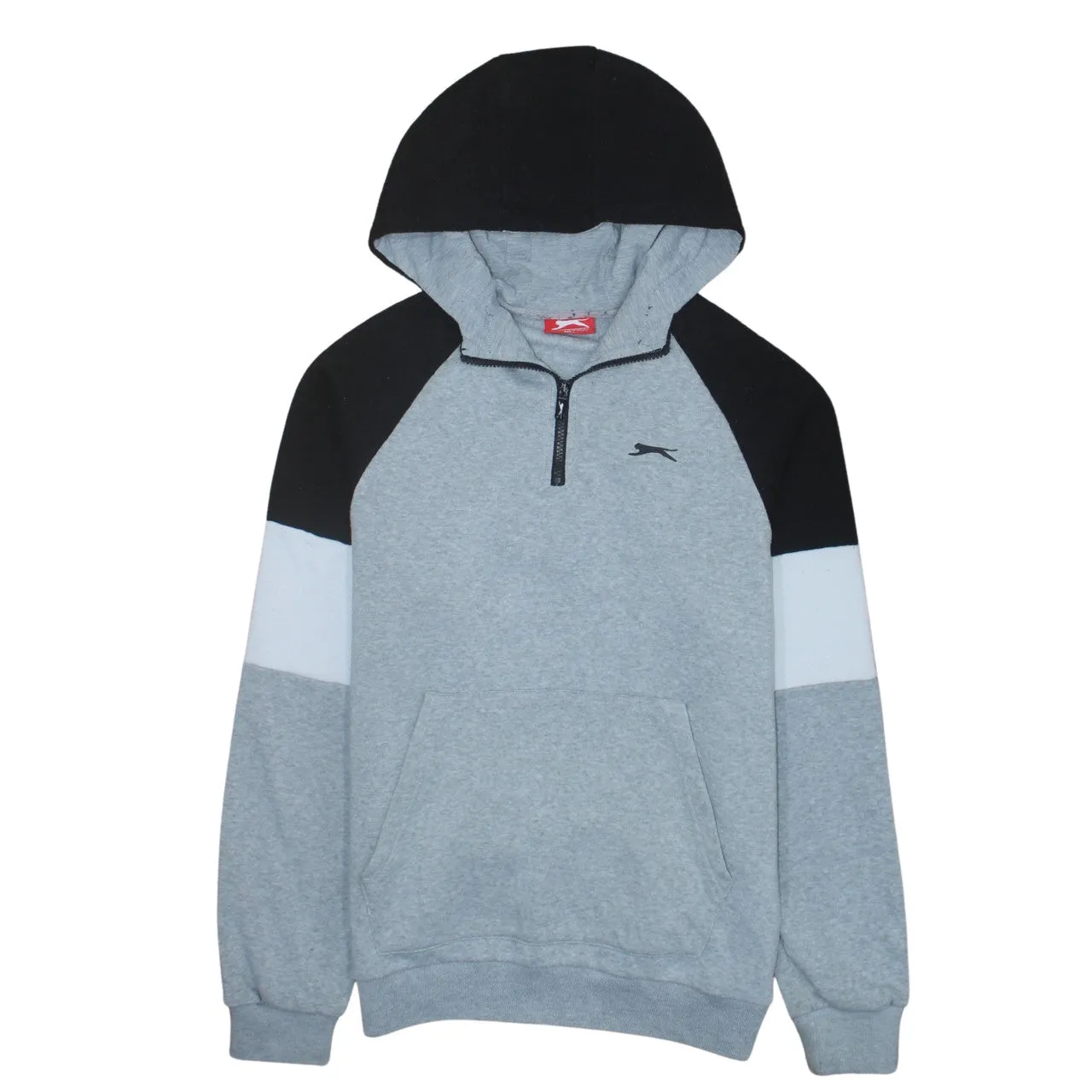 Slazenger 90's Drawstring Pockets Quarter Zip Hoodie Medium Black sold by Vintage Club