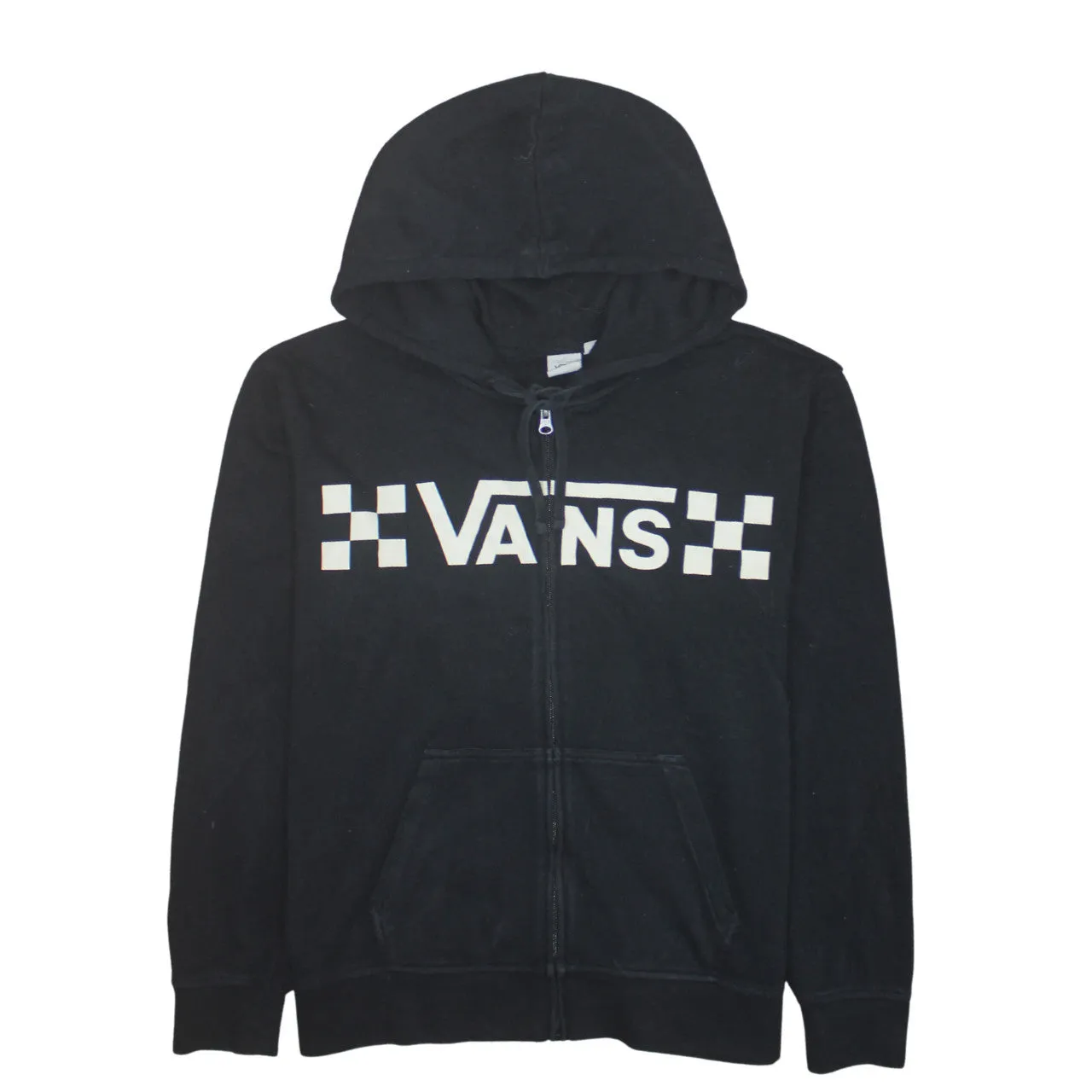 VANS 90's Spellout Full Zip Up Hoodie Medium Black sold by Vintage Club