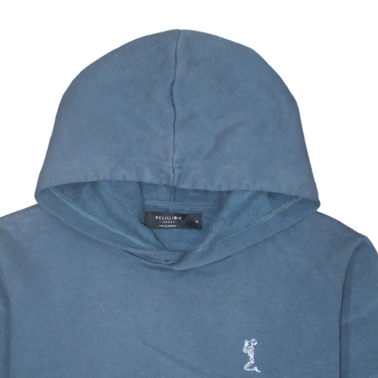 Religion 90's Drawstring Pockets Pullover Hoodie Medium Blue sold by Vintage Club product image thumbnail 3