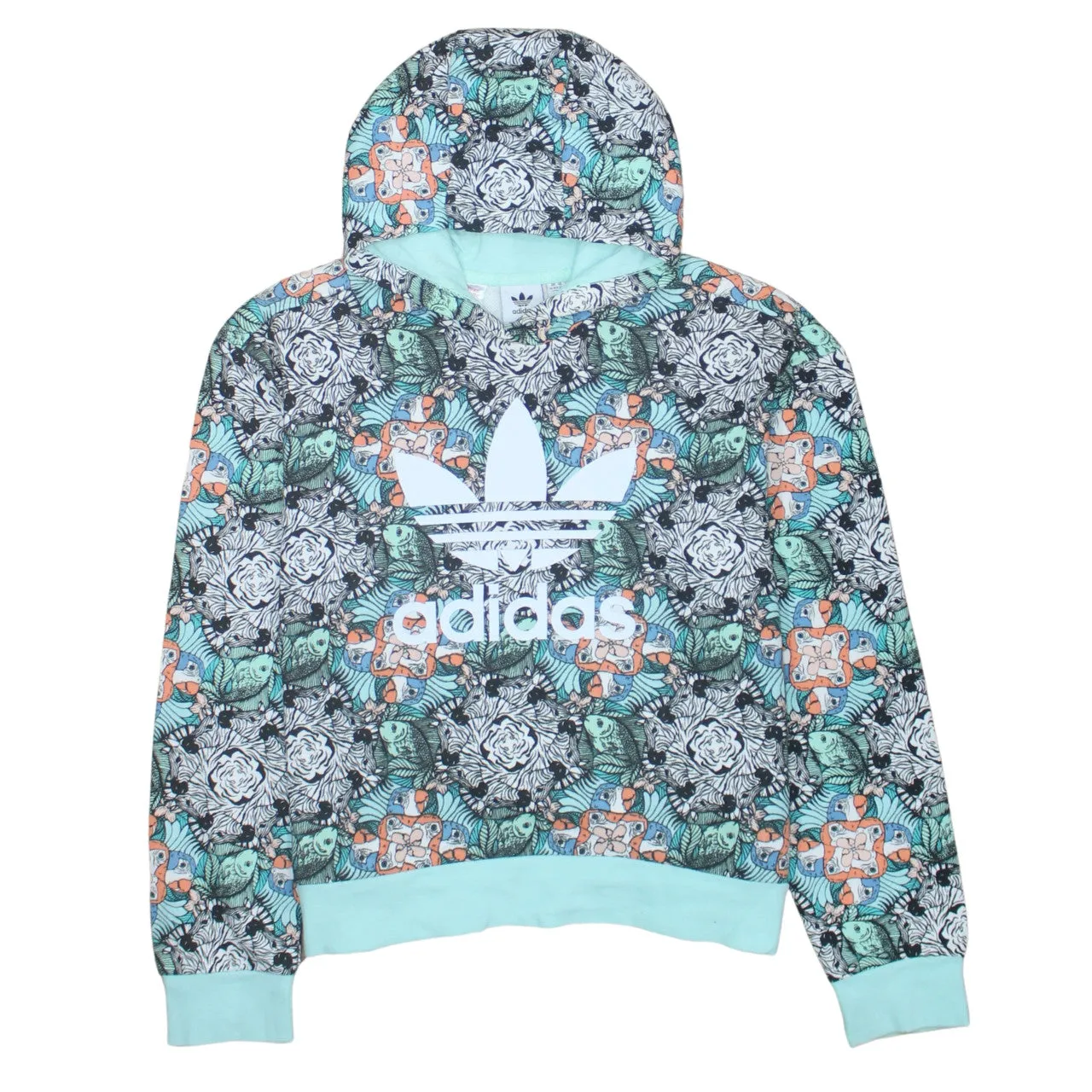 Adidas 90's Spellout Pullover Hoodie XLarge Blue sold by Vintage Club