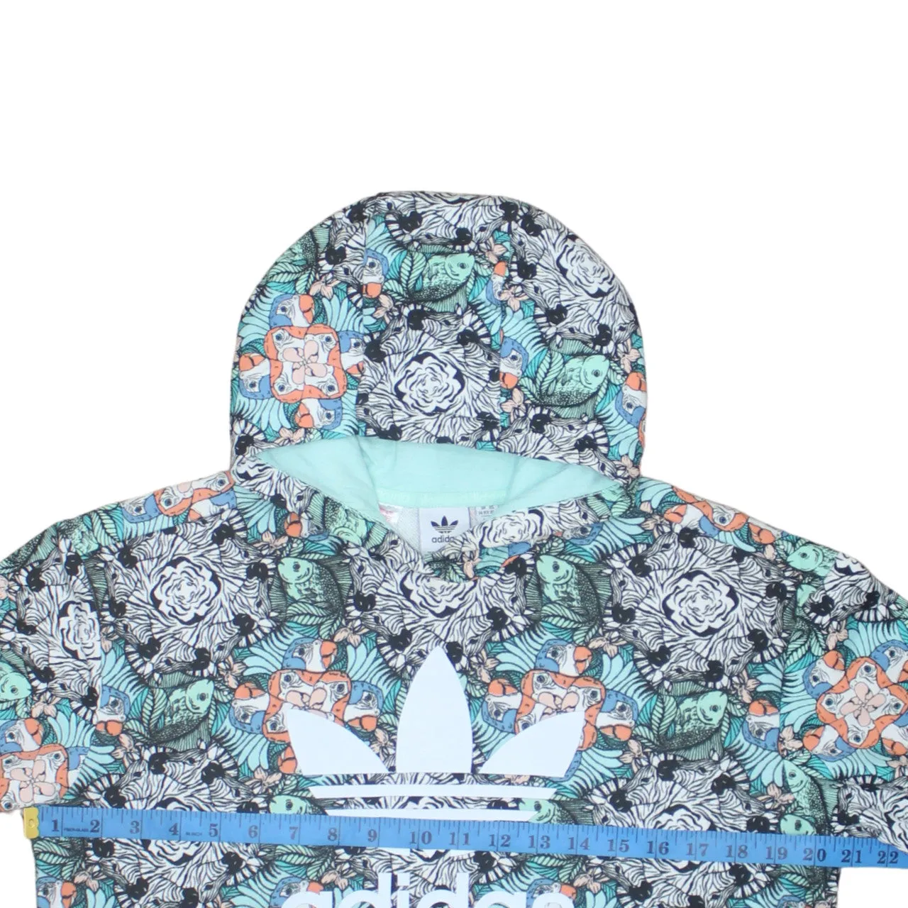 Adidas 90's Spellout Pullover Hoodie XLarge Blue sold by Vintage Club product image thumbnail 5