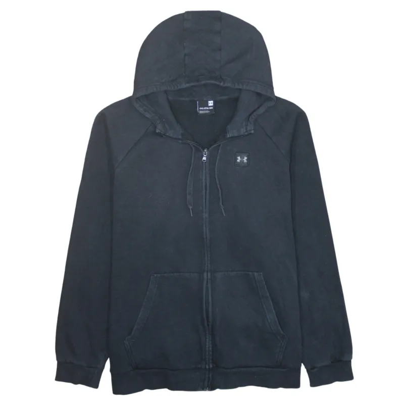 Under Armour 90's Drawstring Pockets Full Zip Up Hoodie XXLarge (2XL) Black made by Under Armour