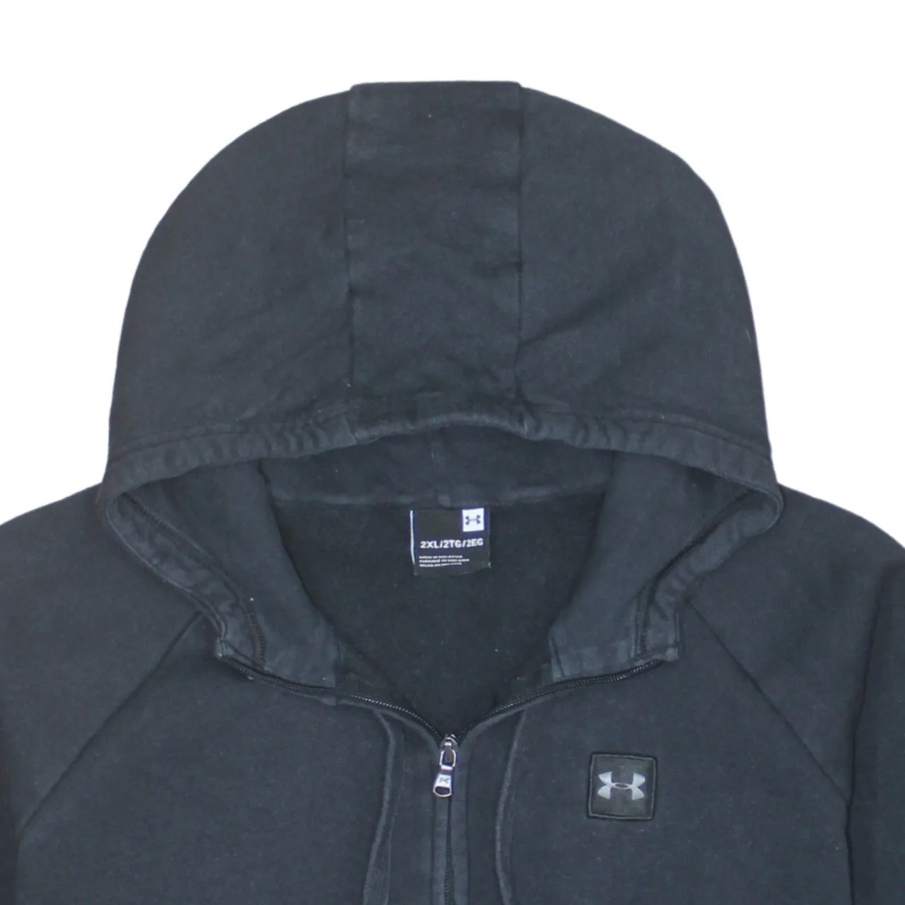 Under Armour 90's Drawstring Pockets Full Zip Up Hoodie XXLarge (2XL) Black sold by Vintage Club product image thumbnail 3