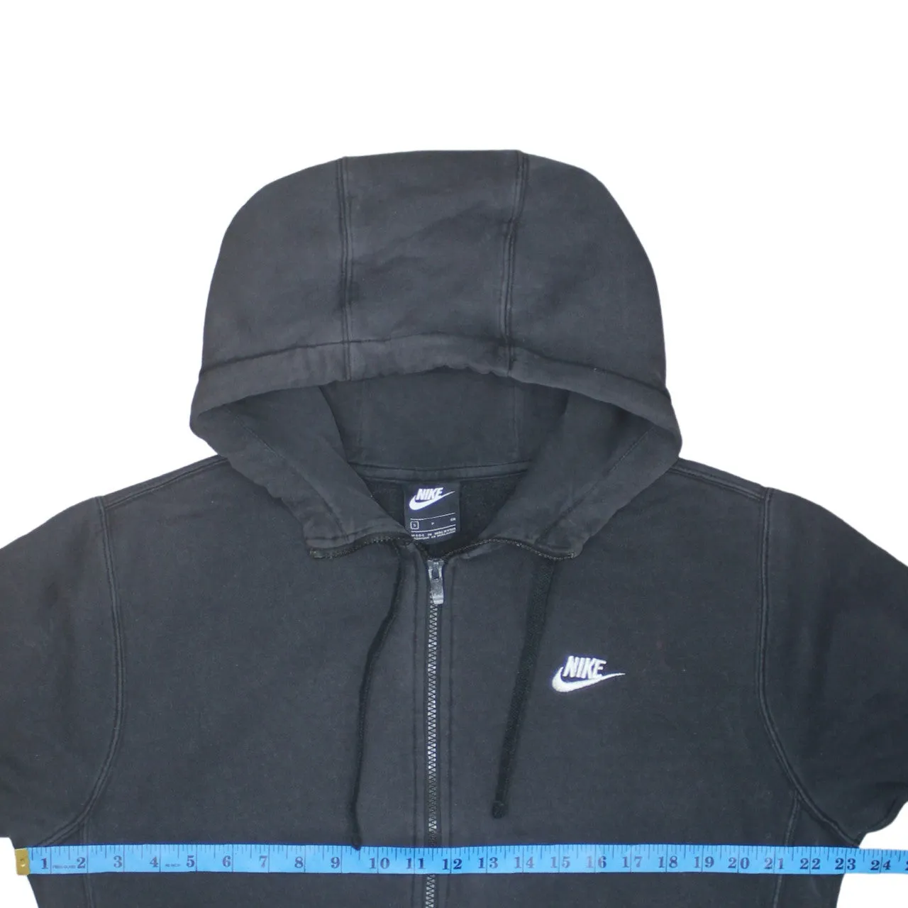 Nike 90's Swoosh Full Zip Up Hoodie Small Black sold by Vintage Club product image thumbnail 5