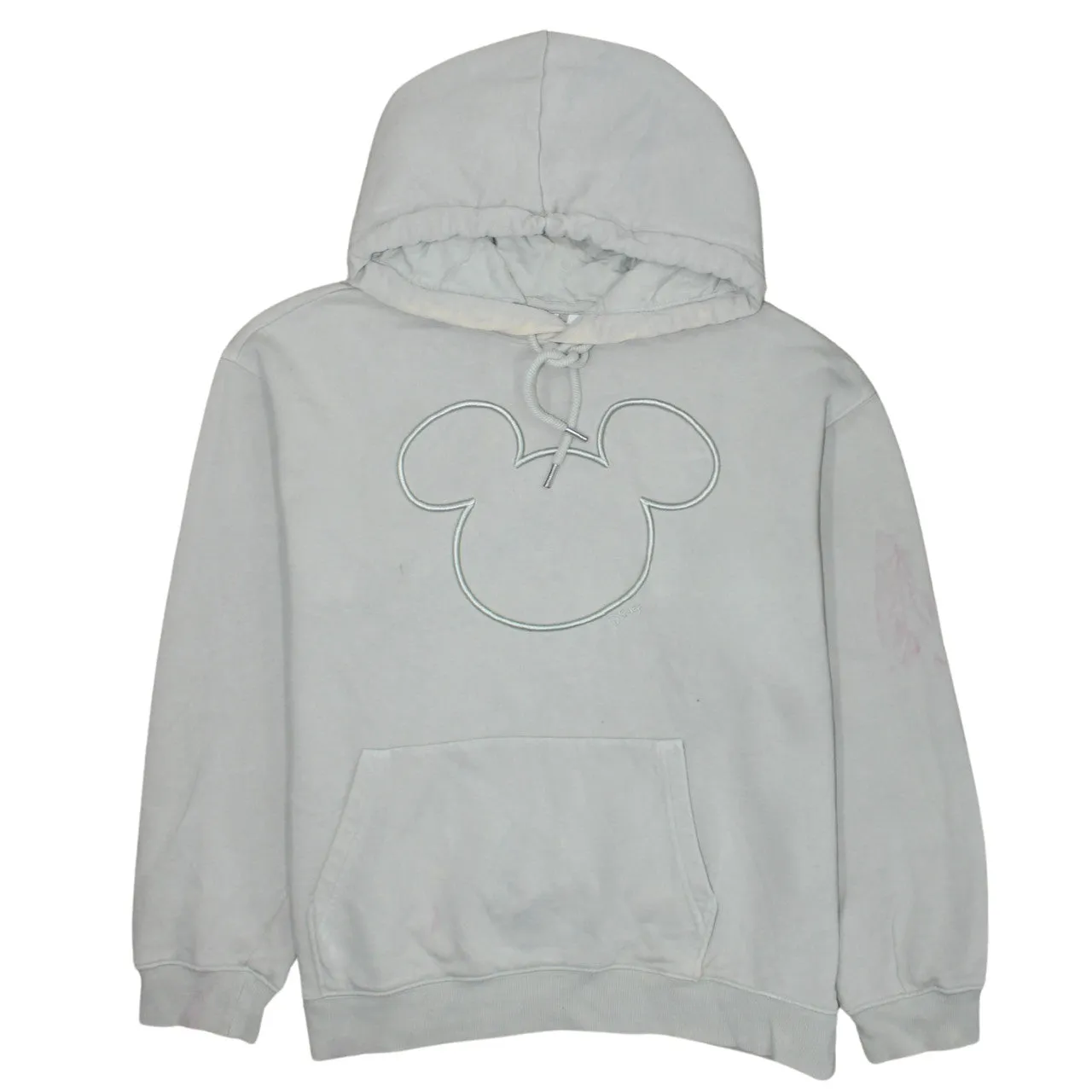 Disney 90's Drawstring Pockets Pullover Hoodie Medium Grey sold by Vintage Club