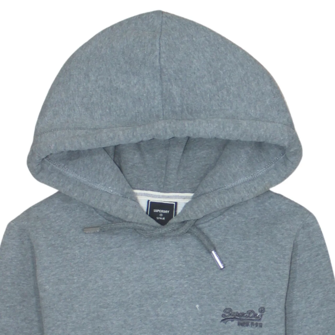 Super Dry 90's Drawstring Pockets Pullover Hoodie Medium Grey sold by Vintage Club product image thumbnail 3